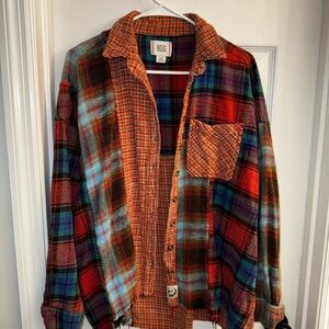 BDG Colorful Plaid Flannel Shirt